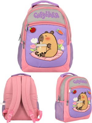 Ümit Çanta Capybara Ilkokul Okul Sırt Çantası Mor – Pembe 30 × 40 × 15