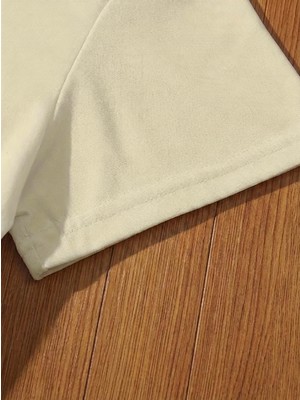 Caddekombin Erkek Özgür Ruh Dağ Silüeti Baskılı Bisiklet Yaka Bej T-Shirt