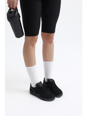 Tonny Black Unisex Siyah Bağcıklı Spor Ayakkabı Termo Taban ve Nefes Alabilen İç Astar ile Konfor