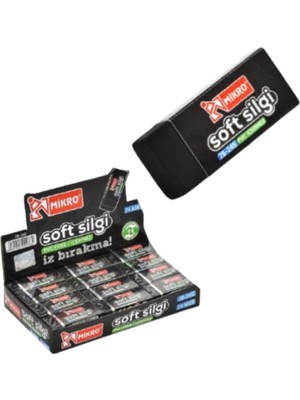 Mikro 2B-24BL Soft Siyah Silgi 4 Adet – Iz Bırakmayan Yumuşak Silme