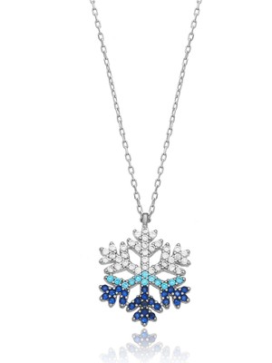 PremiumPort Parlak Kar Tanesi Gümüş Kolye, Zarif ve Şık Tasarım