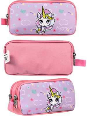 Ümit Çanta Cennec Gökkuşağı Unicorn Kalem Kutusu 20X10X6