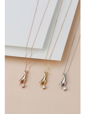 PremiumPort 925 Ayar Gümüş Tektaş El ve Kolye Takımı, Zarif ve Parlak Tasarım