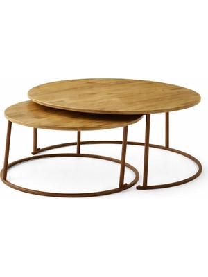 Lowell Home Çam – Ceviz | Yavrulu Orta Sehpa RSYT-LWL34