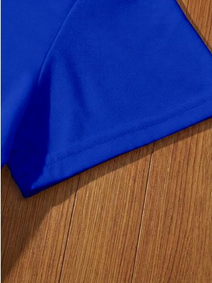 Caddekombin Erkek Modern Optik Ilizyon Grafik Baskılı Saks Mavi T-Shirt