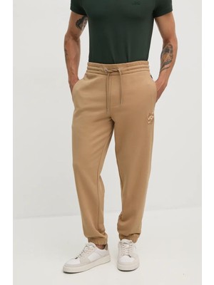Boss Erkek Lastikli Marka Logolu Normal Kalıp Günlük Krem Pantolon 50518728-282