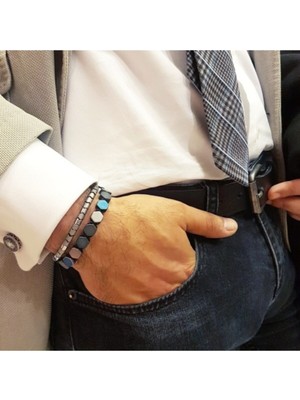 PremiumPort Doğal Taş ve Gümüş Bileklik Seti, Şık ve Zarif Takı Seçeneği