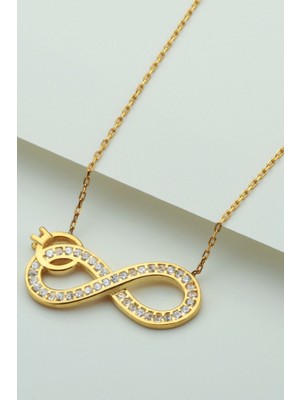 PremiumPort 925 Ayar Gümüş Tektaş Sonsuzluk Kolye, Şıklık ve Zarafet Için Ideal Seçenek