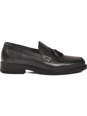 Ayakmod Siyah Hakiki Deri Erkek Günlük Ayakkabı 2208 M