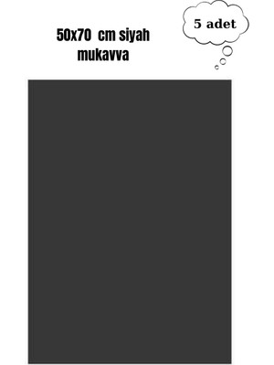 Glanart 50X70 cm Siyah Renk Mukavva Kartonu 5 Adet