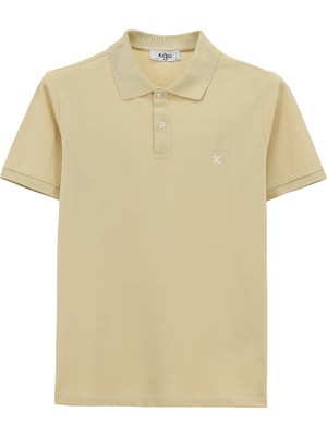 Kiğılı Polo Yaka Slim Fit Nakışlı %100 Pamuk Tişört