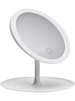 Lowell Home Sonx  Dokunmatik LED Işıklı USB Li Yuvarlak Masa Üstü Makyaj Aynası Makyaj Aynası Ledli Rsyt-