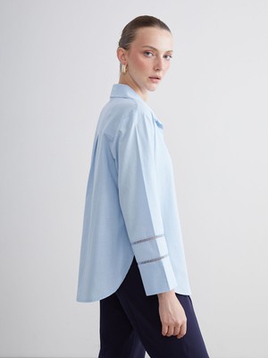Lc Waikiki Yeni Sezon Gömlek Yaka Oversize Poplin Bluz