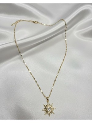 Suzi Shine Gold Güneş Çelik Kolye