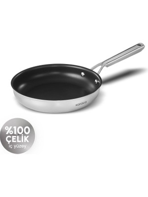 Karaca Plasma Steel 316+ 3Ply Yanmaz Yapışmaz Çelik Tava 26 cm