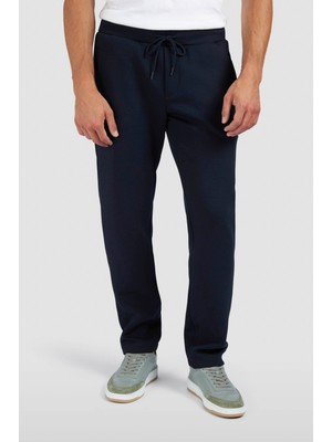Paul & Shark Erkek Regular Fit Shark Logolu Beli Lastikli ve Ip Bağlamalı Lacivert-Gold Eşofman Altı 15311837-50E