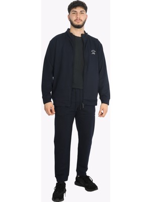 Paul & Shark Erkek Marka Logolu Fermuarlı Rahat Kesim Lacivert Spor Eşofman Takımı 14311500-013