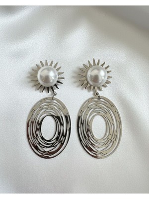 Suzi Shine Güneş Sallantı Çelik Küpe