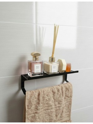 Edil Tasarım Şık Havlu Askısı,tuvalet Kağıtlığı,kendinden Yapışkanlı Banyo Takımı,2 Ürün Birlikte