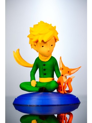 Narçiçeği Takı ve Hediyelik Eşya Küçük Prens ve Tilki Figürü – 3D Baskı Özel Tasarım Dekoratif Heykel Biblo