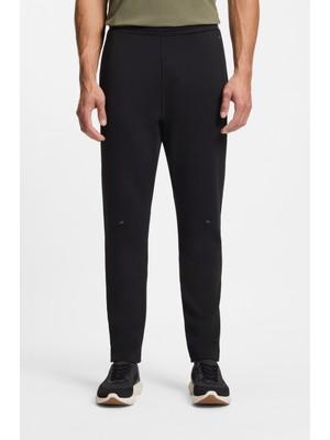 Boss Erkek Normal Kalıp Beli Lastikli Esnek ve Hızlı Kuruyan Kumaş Düz Paça Siyah Eşofman Altı 50531239-001