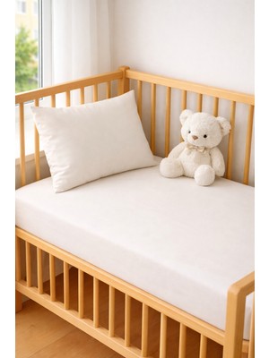 Ozz Baby PARK BEŞİK %100 PAMUK COTTON BEBEK Lastikli ÇARŞAF (70X120X16CM)1 Adet  Fermuarlı YASTIK KILIFI & 1 Adet Beyaz Iç Astar KILIFI (35X45)