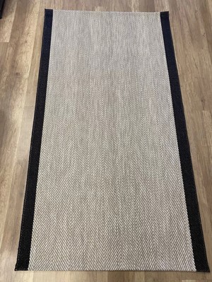 Hoom Rugs 1147 Bej Siyah Sisal Plus Jüt Halı
