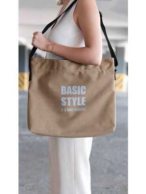 Lowell Home Kanvas Çapraz Askılı Tote Çanta Krem RSYT-LWL34