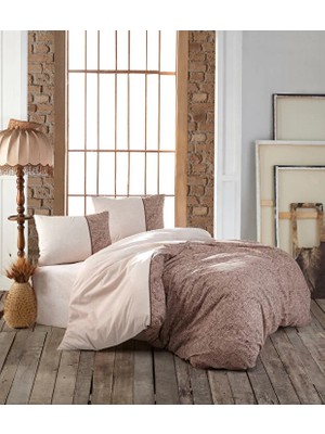 Kristal Çift Kişilik Ranforce Nevresim Takımı - 4 Parça - %100 Pamuk - Orijinal Lüks Kutu