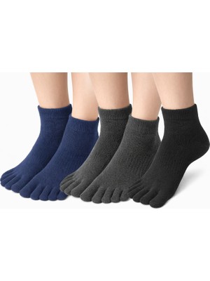 Sky Socks 3’lü Bambu Parmaklı Mantar Önleyici Sağ-Sol Ayrı Yıkamalı Erkek Patik Set