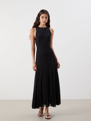 Lc Waikiki Yeni Sezon Bisiklet Yaka Pileli Elbise