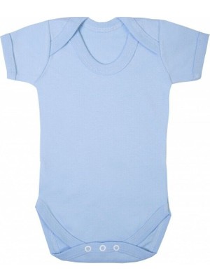 Sema Baby Prematüre Yarım Kol penye Çıtçıtlı Badi - Mavi