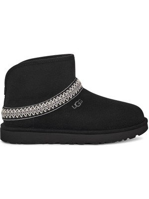 UGG Kadın Bilek Desenli Süet Siyah Bot & Bootie 1158262-SİYAH