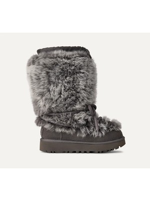 UGG Kadın Süet Üst Koyun Derisi Çorap Astarı Antrasit Bot & Bootie 1175690-CHARCOAL