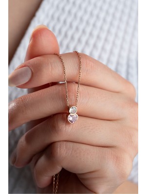 PremiumPort 925 Ayar Gümüş Kalpli Tektaş Kolye, Şık ve Zarif Takı