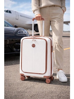 United Colors Of Benetton Benetton 8010 Laptop Bölmeli Küçük Boy Polipropilen Kırılmaz Valiz  Tekerlekli Valiz