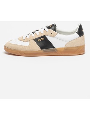 Boss Erkek Marka Logolu Rahat Taban Bağıcıklı Bej Sneaker 50522850-282