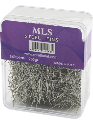 DS LLC Toplu Iğne  0.60X34MM   250GR   Şeffaf Mika Kristal Pls.kutulu Ambalaj (4887)