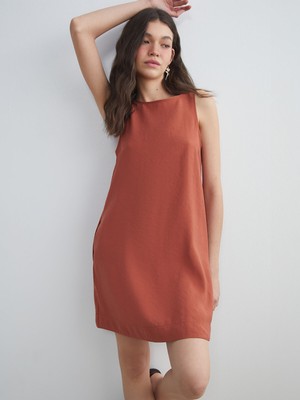 Lc Waikiki Yeni Sezon V Yaka Modal Karışımlı Elbise