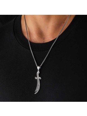 PremiumPort Gümüş Hz. Ali Zülfikar Kılıcı Kolye, Şık ve Anlamlı Takı Seçeneği