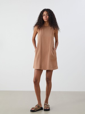 Lc Waikiki Yeni Sezon V Yaka Modal Karışımlı Elbise