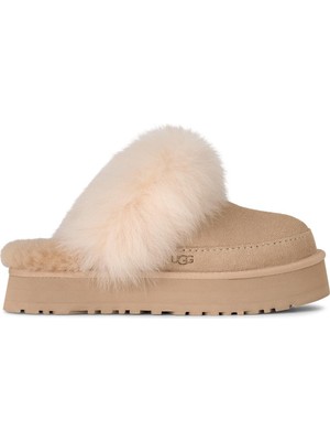UGG Kadın Platform Taban Yumuşak Astarlı Süet Deri Üst Yüzeyli Bej Bot & Bootie 1173930-SANDCASTLE