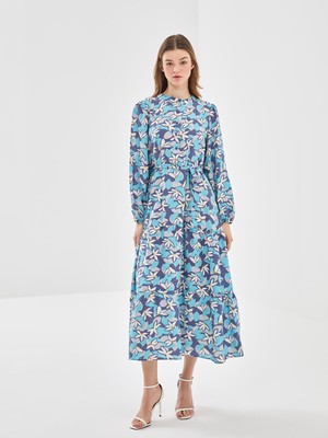 Lc Waikiki Yeni Sezon Hakim Yaka Çiçekli Elbise