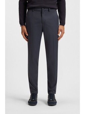 Boss Erkek Normal Kalıp Dokuma Kumaş Düz Paça Lacivert Pantolon 50541368-402
