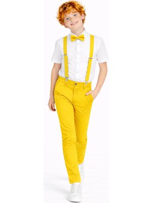 Mavimoure 23 Nisan Erkek Çocuk Kısa Kol Gömlek Pantolon Papyon Takım Kostümü