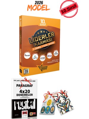 2026 Model Liderler Karması 10. Sınıf 5 Farklı Yayından 3 Sarmal 2 Genel Toplam 5 Deneme Seti