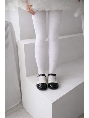 Gigi Giyim Kendinden Desenli Kız Çocuk Külotlu Çorap