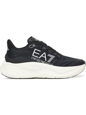 EA7 Erkek Rahat ve Yüksek Taban Nefes Alabilen Üst Yüzeyli Beyaz-Siyah Sneaker X8X245 XK442-MZ210