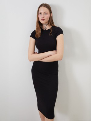 Lc Waikiki Yeni Sezon Bisiklet Yaka Bodycon Elbise