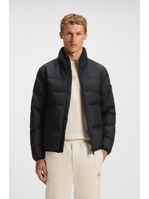 Boss Erkek Normal Kalıp Kapitone Desenli Su Geçirmez Kuş Tüyü Dolgulu Siyah Mont 50544322-001